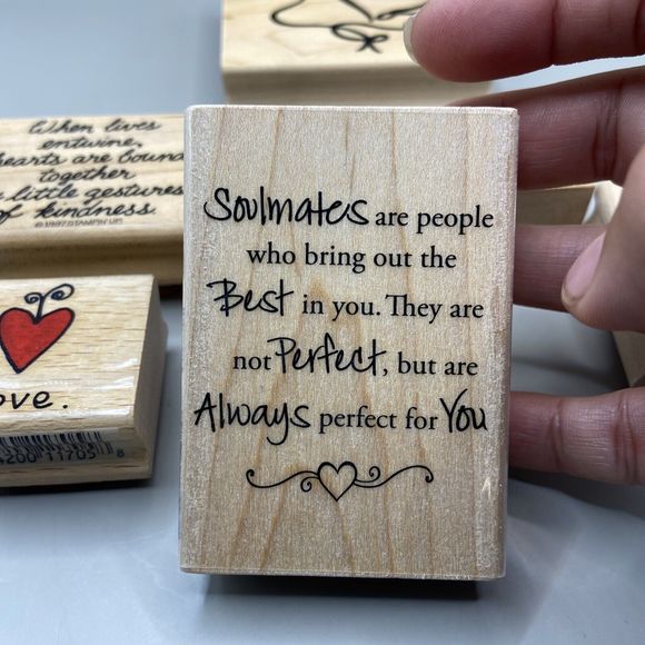 Rubber Stamp Lot of 6 ~ Heart/Love/Romance Theme Vintage Stampin' Up Scrapbook - Picture 3 of 10